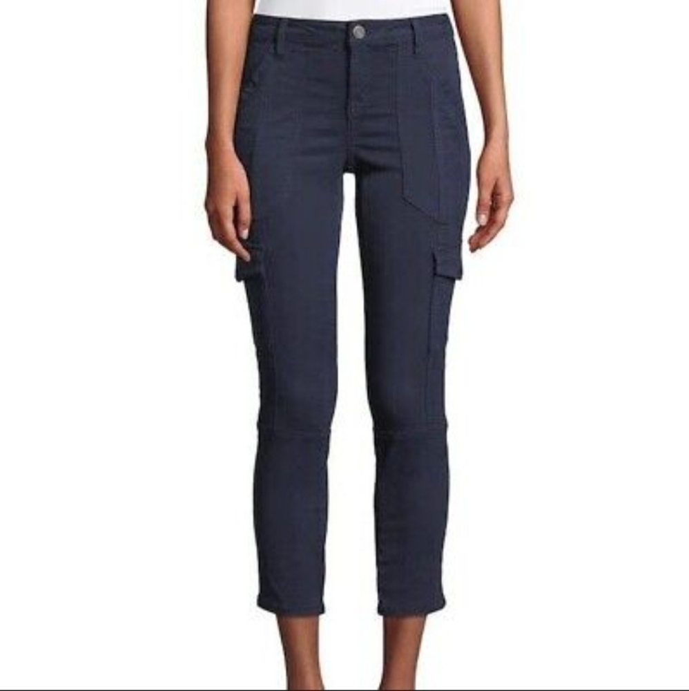 JOIE Okana Cargo Skinny Ankle Crop Utility Pant/Jeans in Navy SZ 23